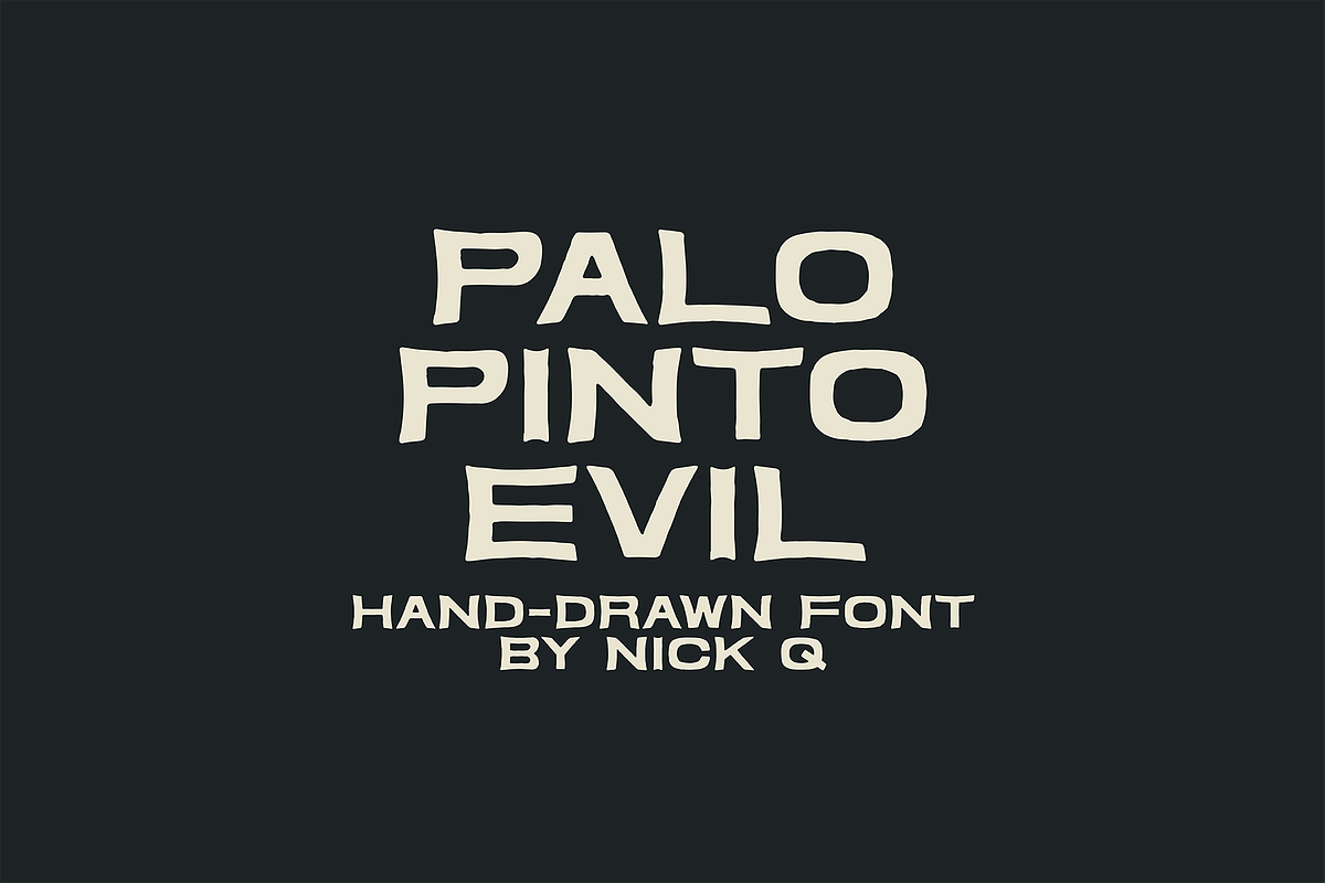 Palo Pinto Hand Drawn Font, a Sans Serif Font by nickqtx (Photo 2 of 6)