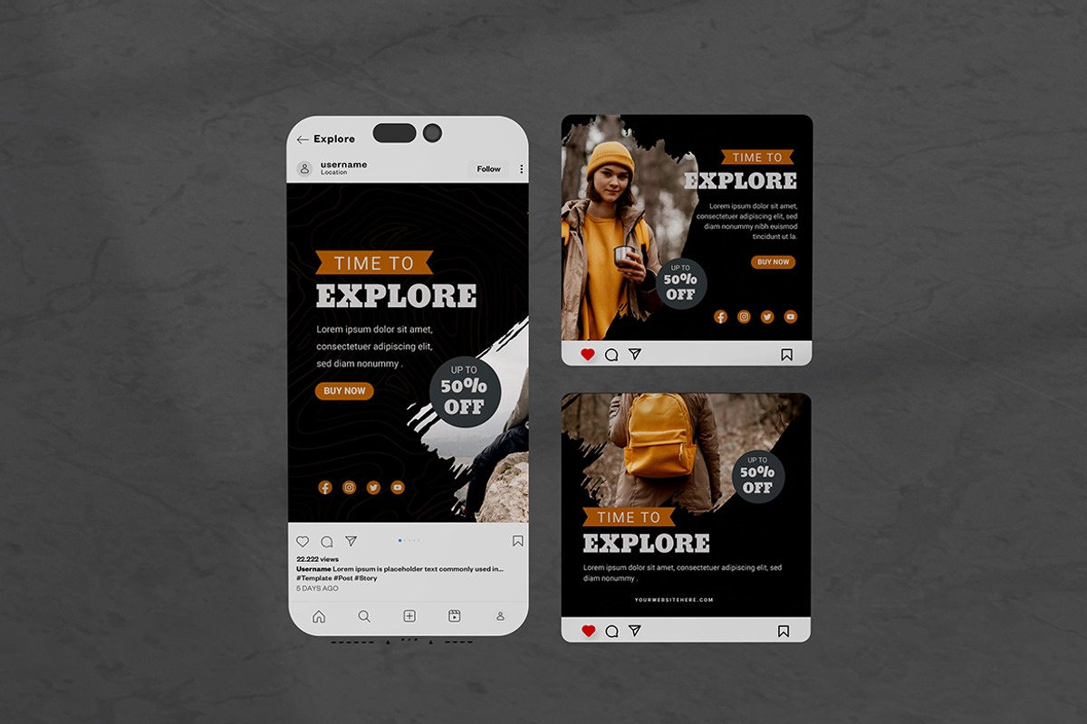 High Quality Instagram Post Mockup, an Advertising Mockup by Alhaytar (Photo 2 of 4)