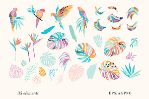 Tropical Patterns & Elements