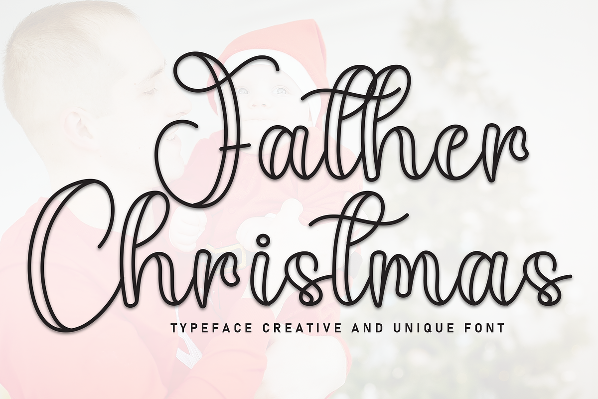 Father Christmas | Script Font, a Handwritten Font by Scratchones (Photo 1 of 8)