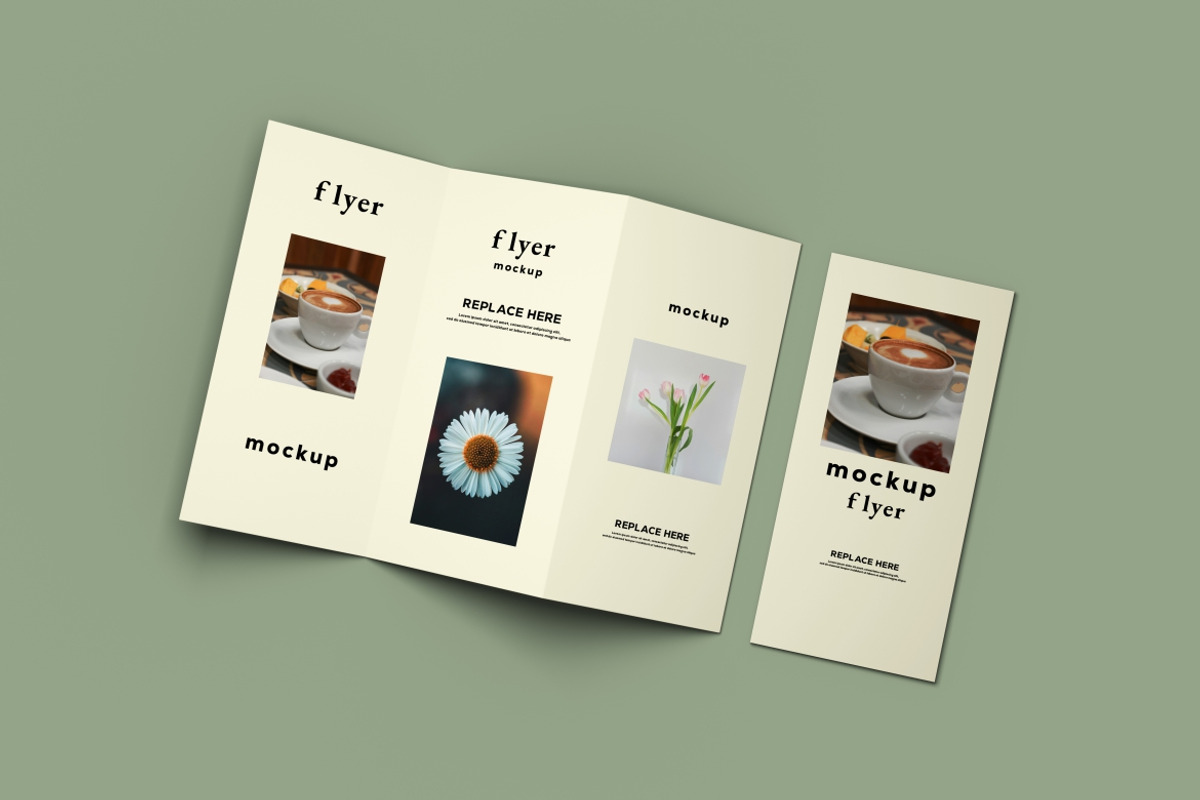 High Quality Trifold Brochure Mockup, an Advertising Mockup by LOGTURNAL (Photo 3 of 4)
