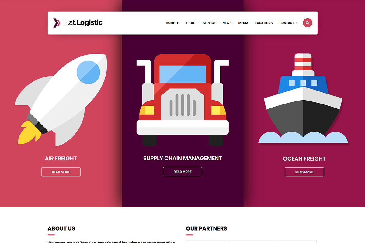 Flat Logistic - Responsive WP Theme, a WordPress Template by raintheme (Photo 5 of 5)