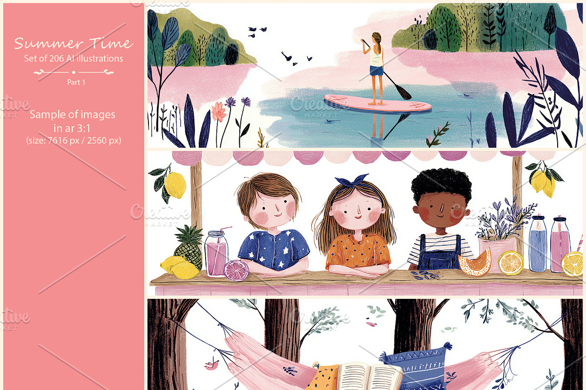 Summer- 206 AI illustrations, an Illustration by Pundateam (Photo 4 of 7)