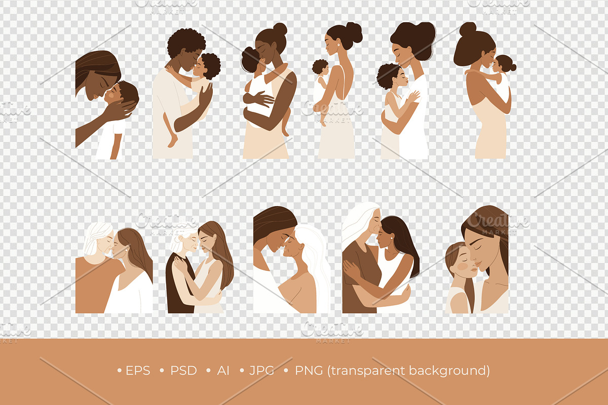 Endless Love – Mother & Child Greeti, a Person Illustration by VasilkovS (Photo 6 of 7)