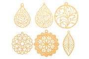 Wooden Earrings Laser Cut SVG, an Object Graphic by DreamCafeArt (Thumbnail 5 of 6)