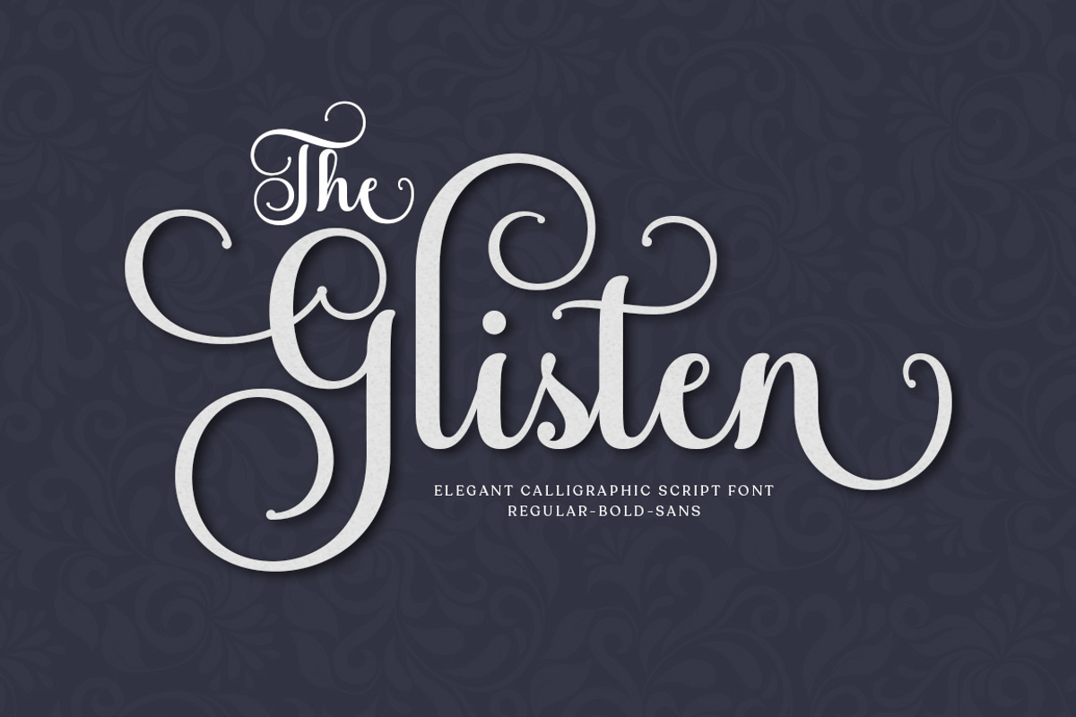 The Glisten Script, a Script Font by Zane Studio (Photo 1 of 9)