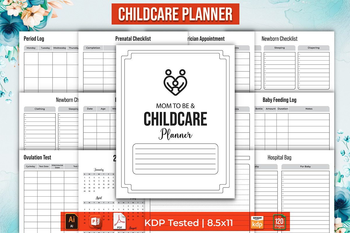Editable Childcare Planner, a Templates & Theme by Brix Lab (Photo 1 of 6)