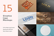 15 Creative Logo Mockups, a Templates & Theme by Graphicsfuel (Thumbnail 1 of 18)