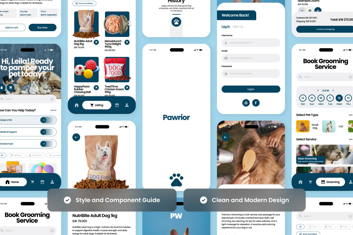 Pawrior – Pet Care App Design, an App Template by twinstd (Photo 3 of 5)