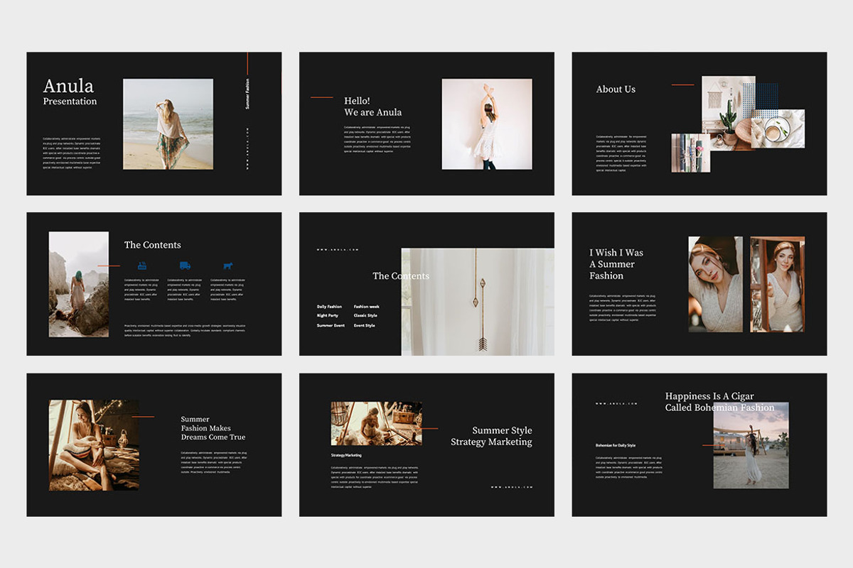 Anula : Summer Fashion Google Slides, a Presentation Template by Punkl Camp (Photo 6 of 9)