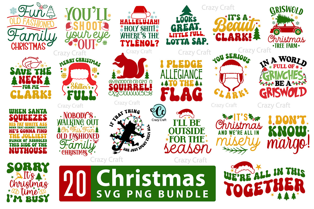 Christmas Vacation Svg Png Bundle, a Graphic by CrazyCraft (Photo 1 of 4)