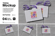 Totebag Mockup Bundle Set, a Packaging Mockup by Rielismee (Thumbnail 1 of 5)