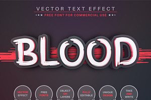 Blood Fear - Editable Text Effect