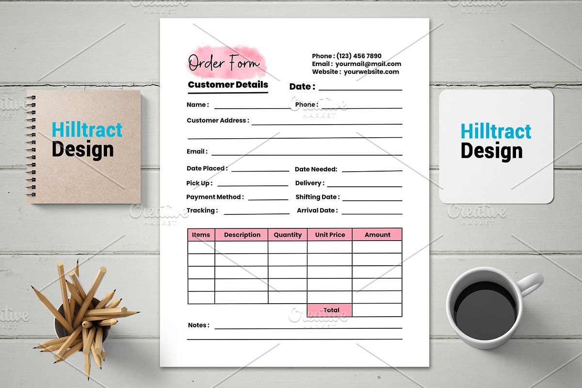 Editable Order Form Template, a Marketing Template by HillTract