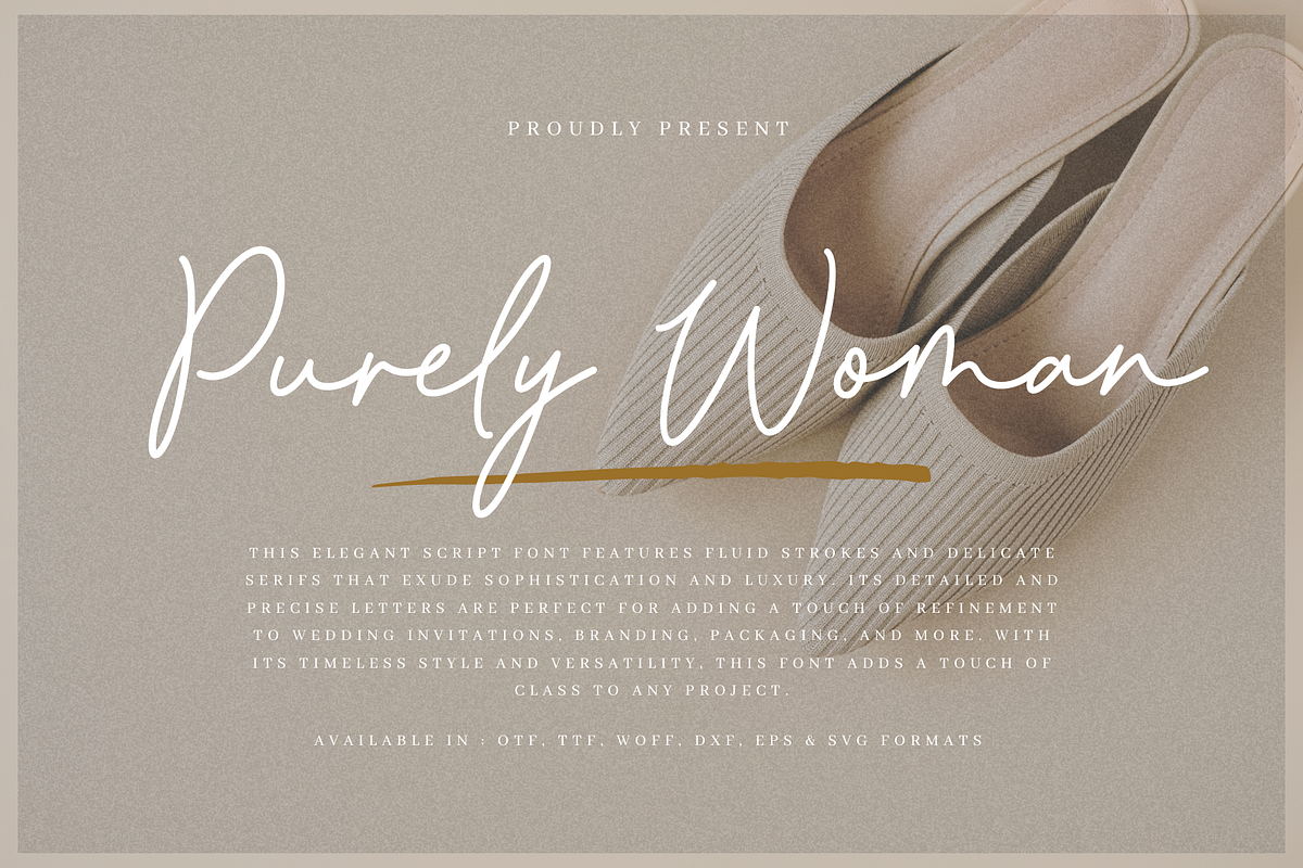 Purely Woman - Monoline Font, a Script Font by Sronstudio (Photo 1 of 15)