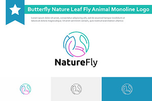 Butterfly Nature Leaf Simple Logo