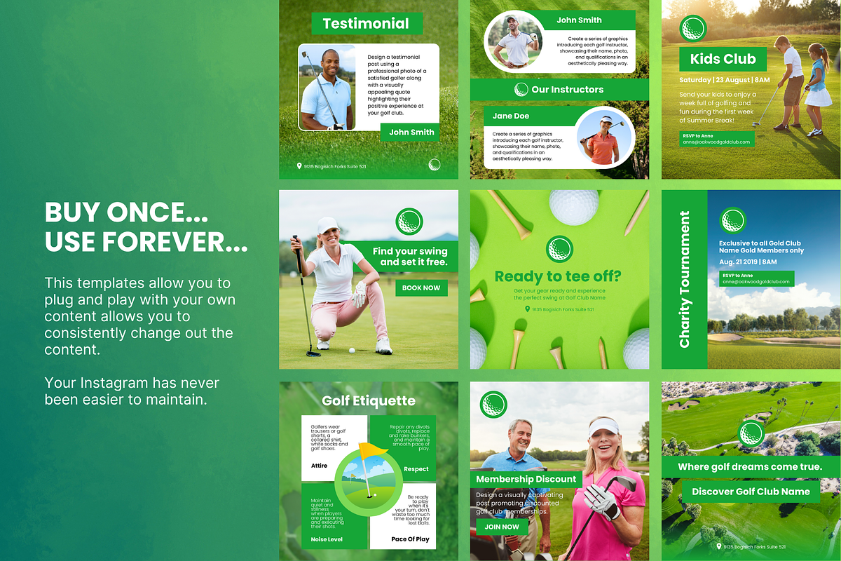 15 Golf Social Media, a Social Media Template by Sincerely Media (Photo 5 of 7)