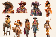 CURVY COWGIRLS CLIPART PACK, a Person Illustration by Daring Digies (Thumbnail 3 of 9)