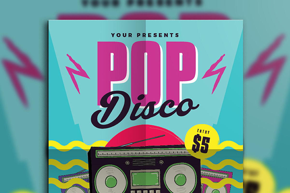 Pop Disco Flyer, a Flyer Template by Guuver (Photo 3 of 3)