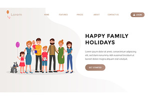 Happy Family Holidays Landing Web