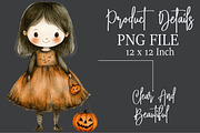 Little Halloween Girl clipart, an Illustration by Rose Art (Thumbnail 6 of 7)