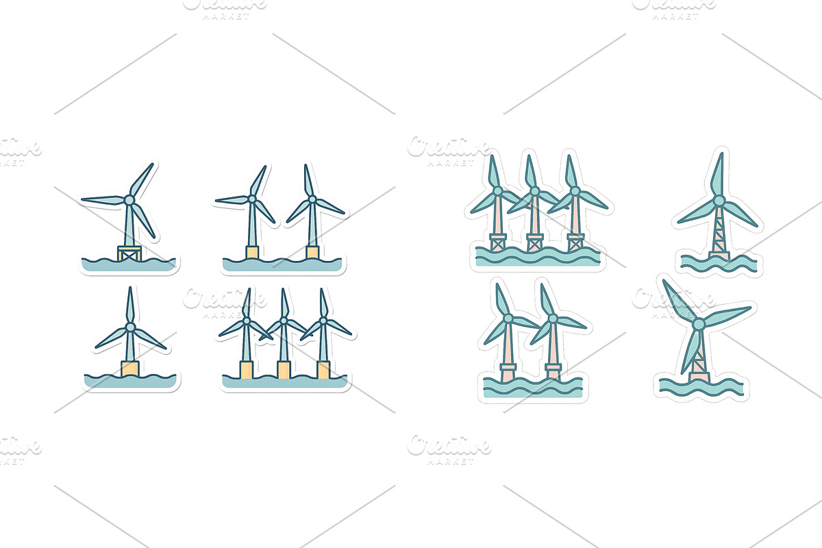 Wind turbines generating renewable, an Illustration by ZinetroN
