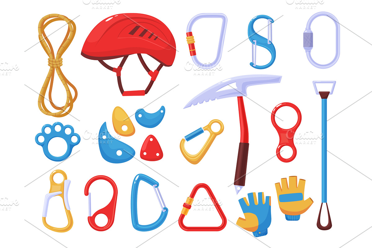 Cartoon climbing equipment. Rope, a Sport Illustration by LadadikArt