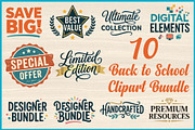 Back to School Clipart Bundle, an Object Illustration by Artivon (Thumbnail 1 of 4)