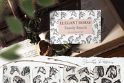 Ink Horses Graphic Collection, an Animal Illustration by Fluffy Unicorn (Thumbnail 2 of 10)