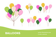 Holiday air balloons flying up set, an Object Illustration by Good Studio (Thumbnail 1 of 10)