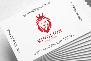 King Royal Lion Logo, a Branding & Logo Template by Design_Planet