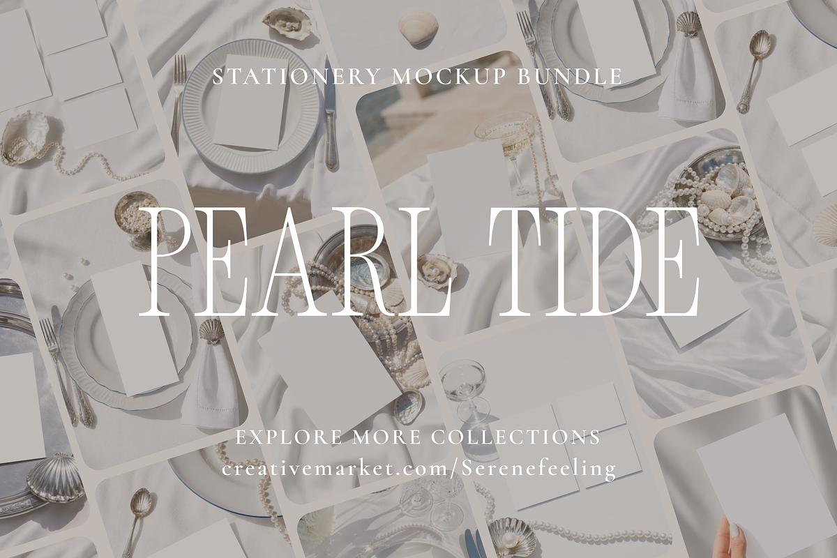 Pearl Stationery Mockup Bundle, an Advertising Mockup by Serenefeeling (Photo 12 of 12)