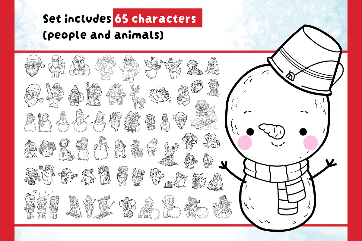 Black & White Christmas Illustration, an Object Graphic by Ksenya Savva (Photo 2 of 9)