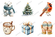 North Christmas Watercolor Clipart, an Illustration by designcity5 (Thumbnail 2 of 5)