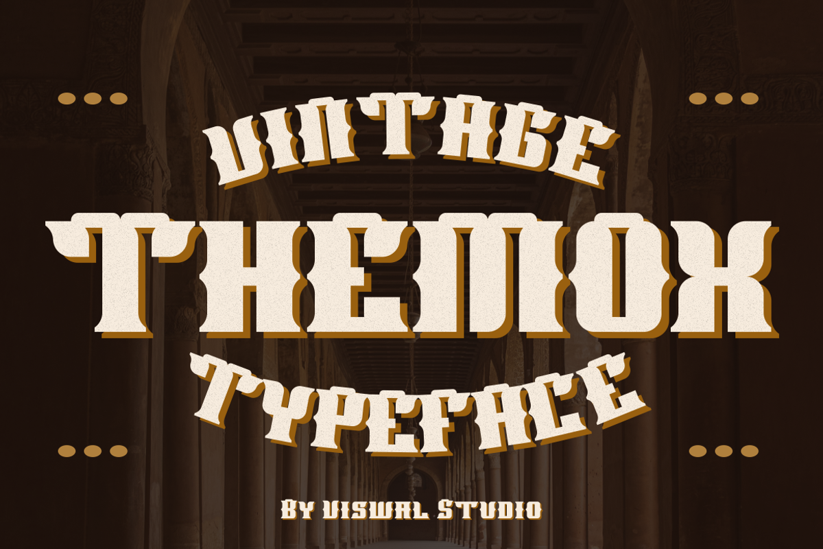 Lameros Tubule - Vintage Font, a Serif Font by Viswal Studio (Photo 3 of 6)