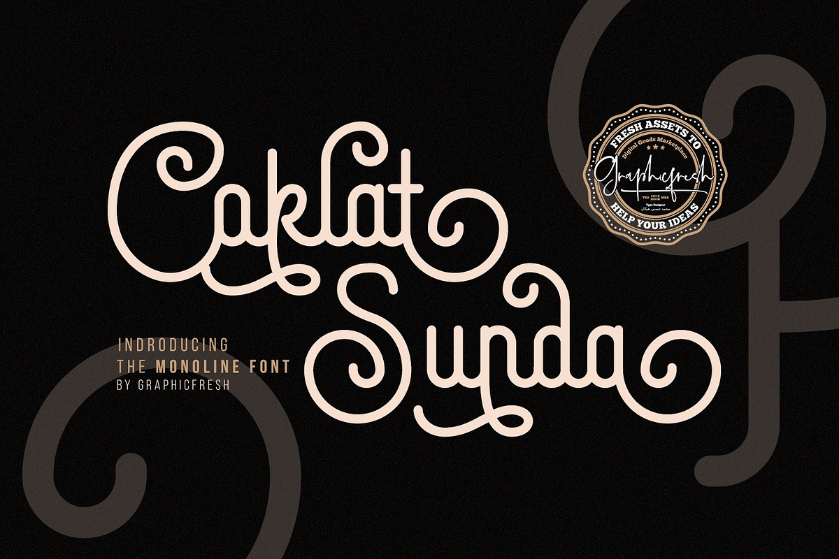 Coklat Sunda - The Monoline Font preview 8