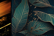 Palm leaves collection in gold, a Texture Illustration by Gluiki (Thumbnail 6 of 11)