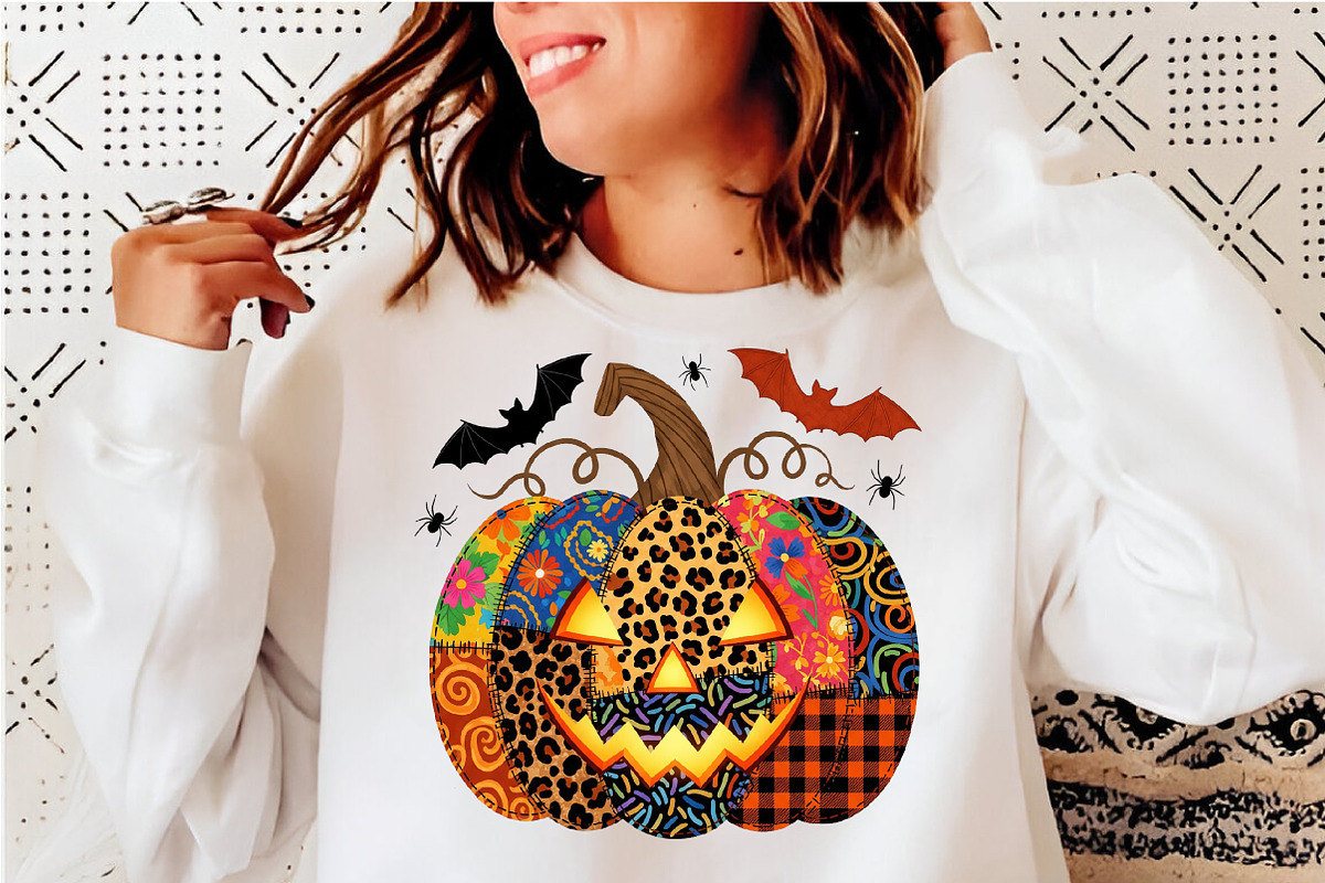 Patchwork Pumpkin Png Halloween Png, an Illustration by SinaCreation (Photo 3 of 7)