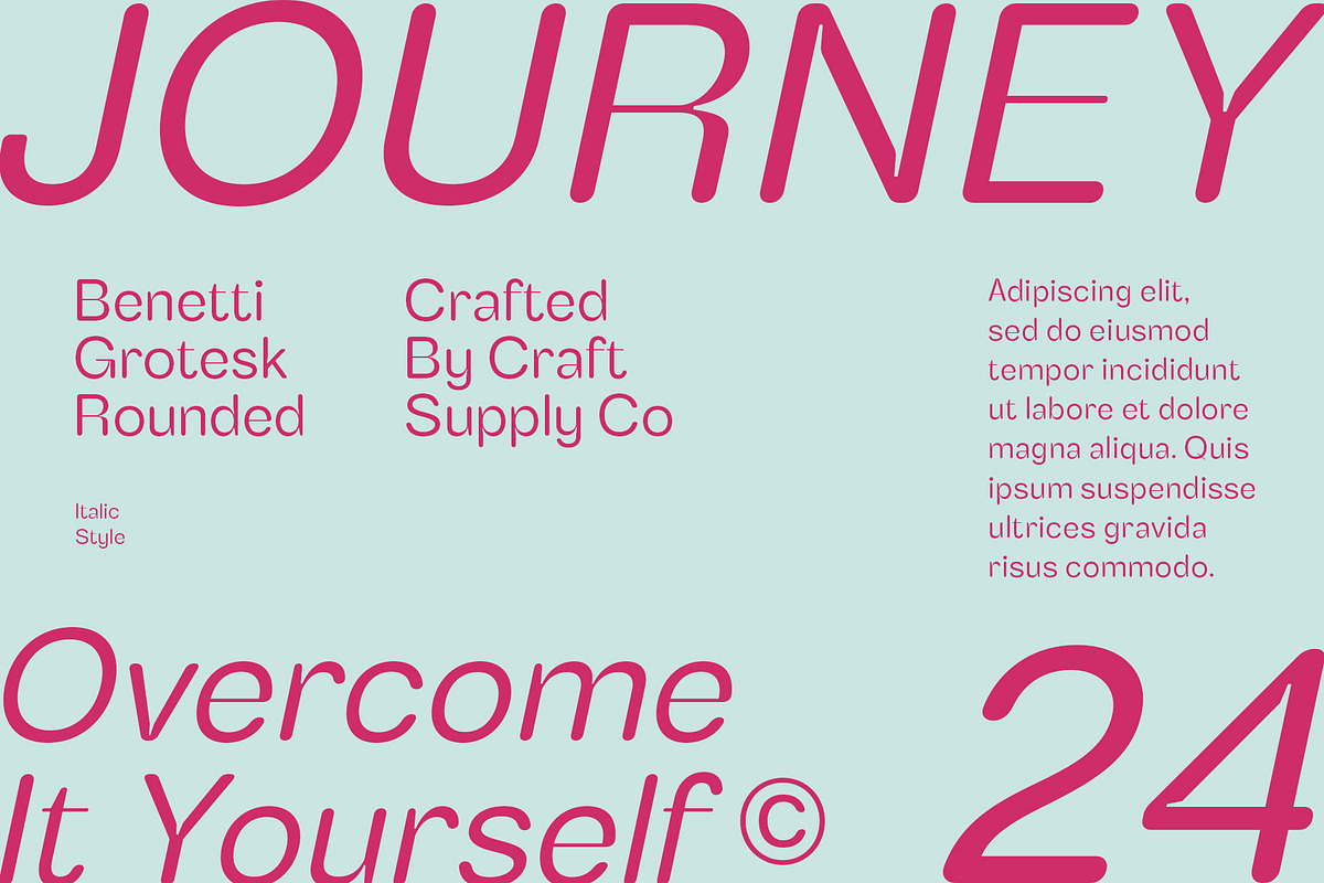 Benetti Grotesk Rounded, a Sans Serif Font by Craft Supply Co. (Photo 4 of 8)