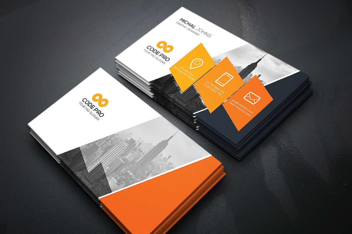 Business Cards 2 in 1, a Business Card Template by Genereux Art (Photo 8 of 8)