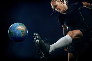 Global Soccer Power Kick Concept, a Sports & Recreation Photo by Davizro's Market