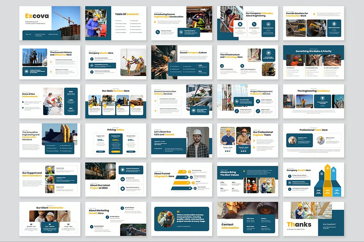 Engineering  Construction Powerpoint, a Presentation Template by Fit-tee (Photo 6 of 10)