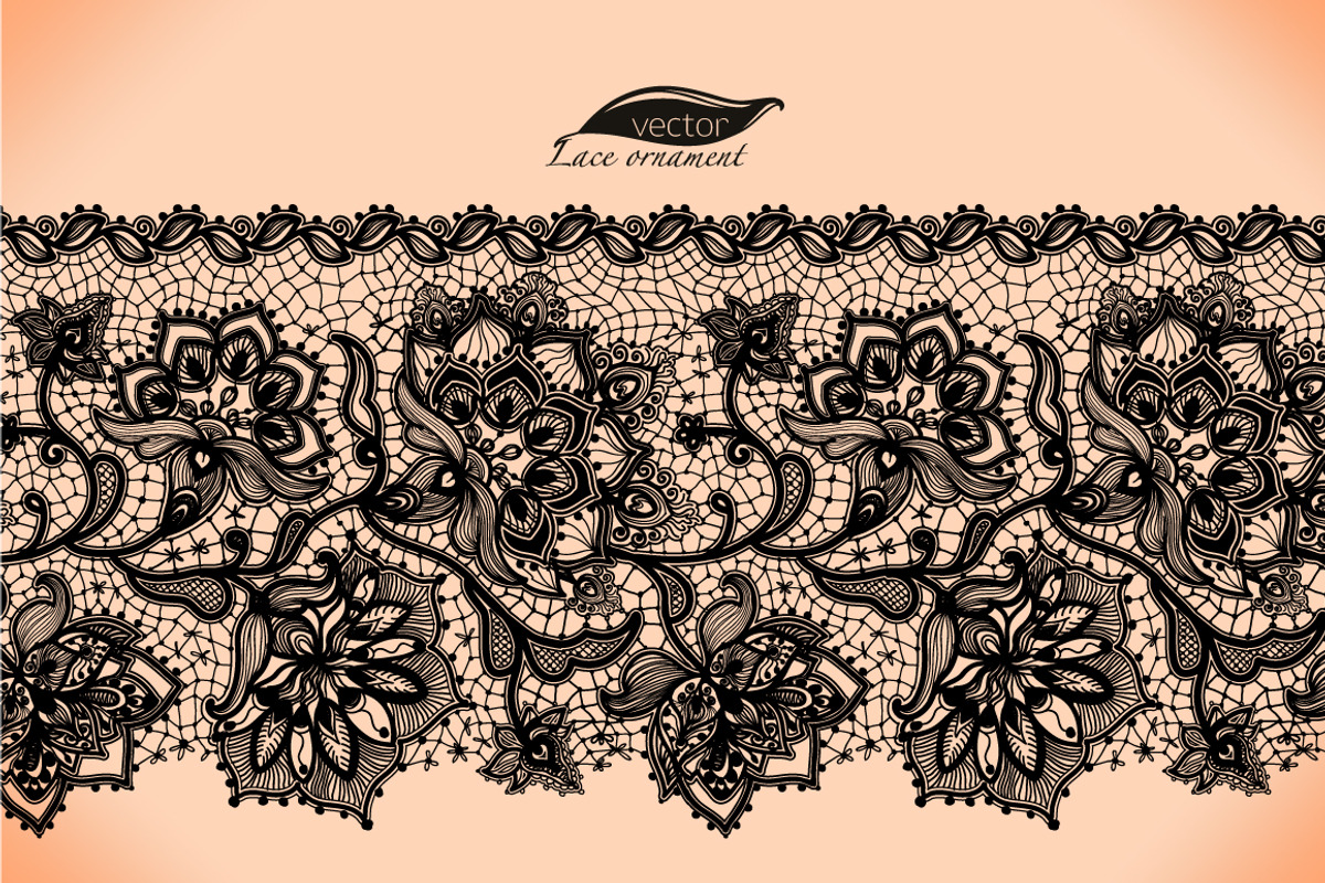 lace ribbon seamless pattern, a Texture Graphic by Vikpit (Photo 2 of 4)