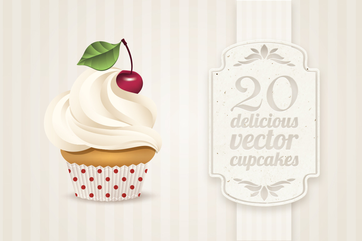 Vector cupcake collection, an Icon by Irtsya (Photo 2 of 4)