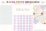 Floral Scrapbook Aesthetic Clipart, a Background Graphic by Essem Creatives (Thumbnail 5 of 7)