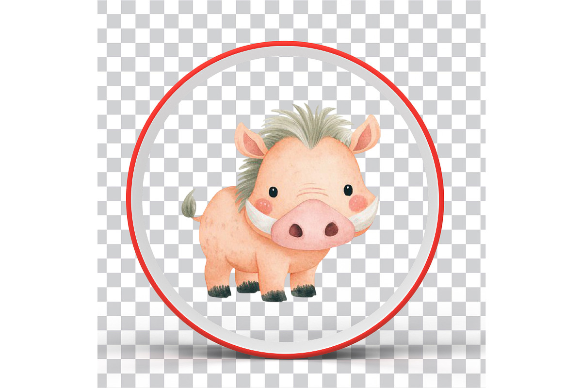 Cute Safari Animals Clipart, an Illustration by Design Market (Photo 4 of 4)