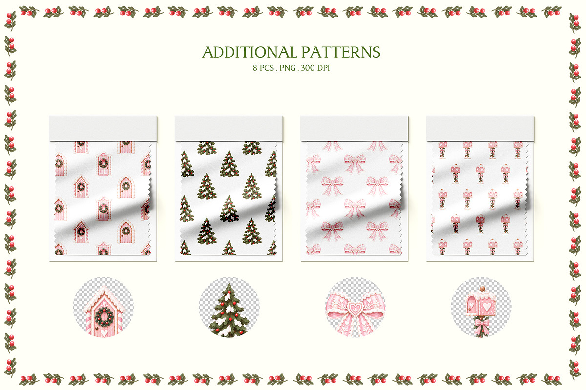 Pink Gingerbread Seamless Patterns, a Pattern Graphic by Euonia Meraki (Photo 5 of 11)