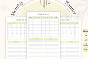 Monthly Planner, a Stationery Template by CreativeBundlex (Thumbnail 1 of 4)