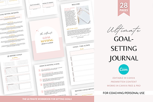 Goal Setting Canva Planner Workbook