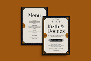 Deco Aesthetic Wedding Invitation, an Invitation Template by iDoodle Studio
